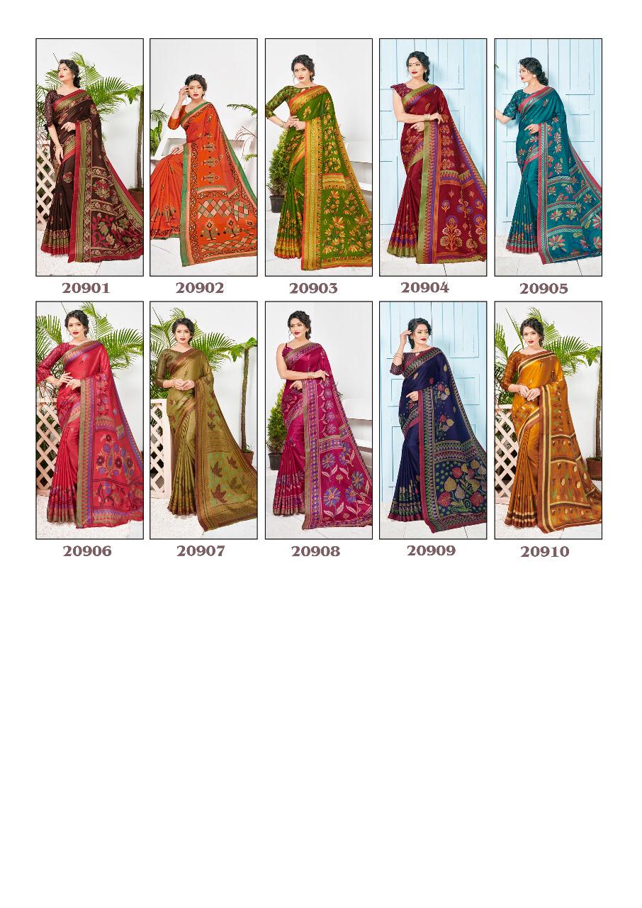 Mintorsi Mysore Silk With Exclusive Print Designer Sarees Collection