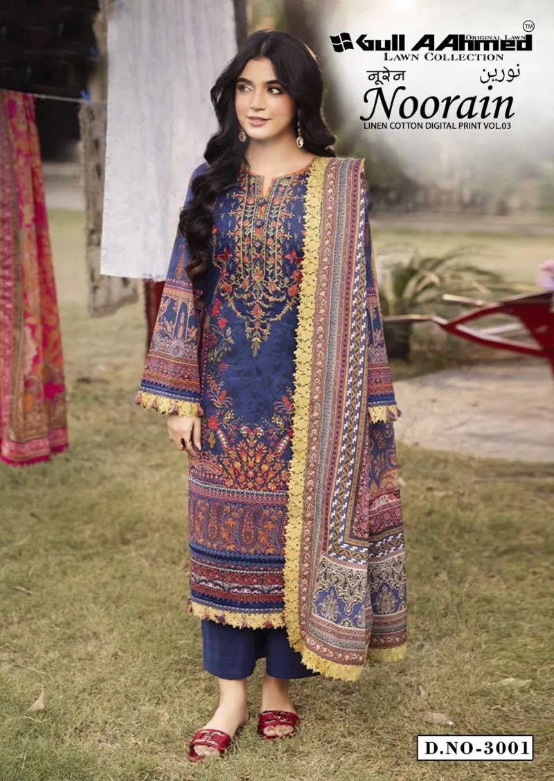 Noorain Vol 3 By Gull A Ahmed Cotton Printed Dress Material Wholesale Market In India