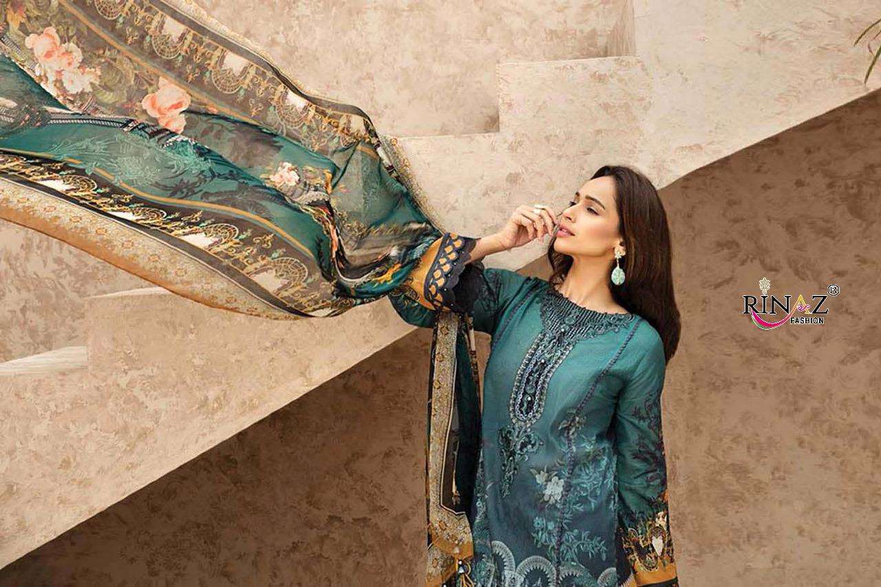 Rinaz Iris Lawn 2020 Latest Collection Of Pakistani Jam Silk Digital Print WIth Self Embroidery Salwar Suit