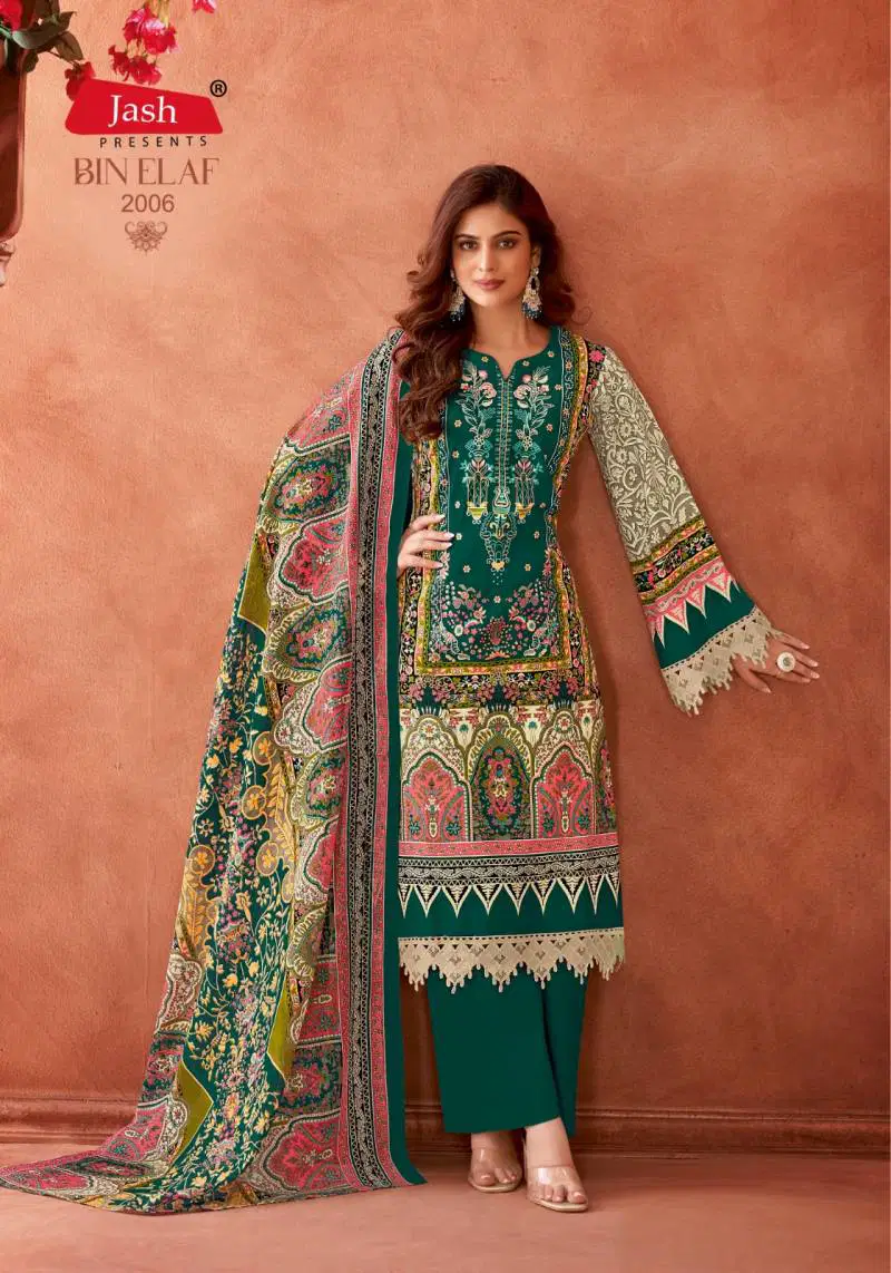 Bin Elaf Vol 2 By Jash Cotton Printed Surat Dress Material Wholesale Market