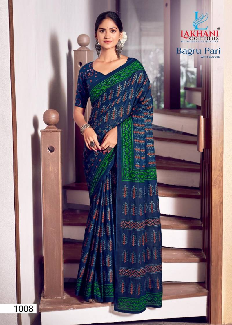 Bagru Pari Vol 1 By Lakhani Cotton Printed Fancy Saree Wholesale Online