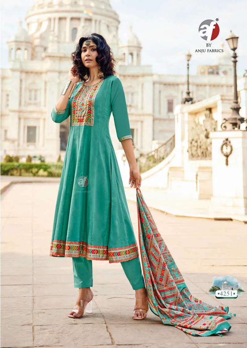 Af Cotton Kali Fancy Kurti Bottom With Dupatta Wholesale Suppliers In Mumbai