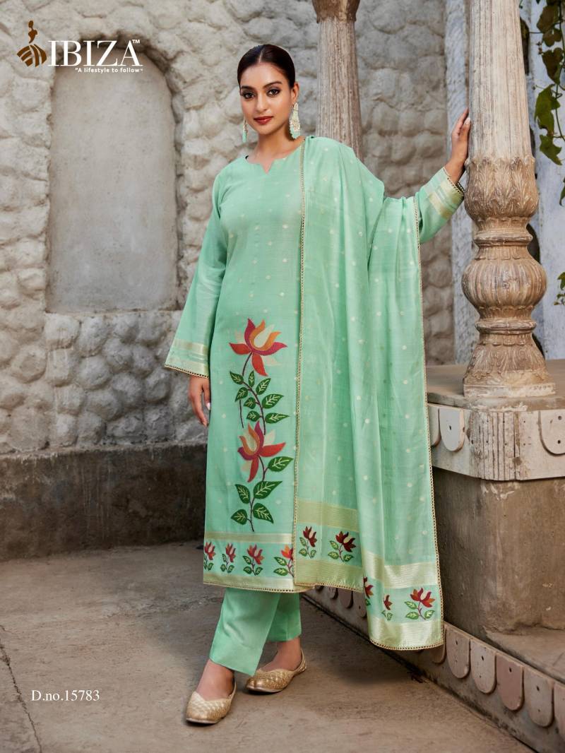 Ibiza Adweta Moga Silk Jacquard Salwar Kameez Bulk Orders In India