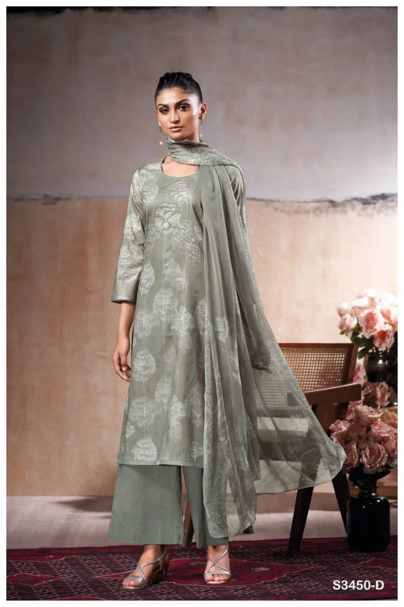 Linzy By Ganga Cotton Printed Embroidered Salwar Suit Wholesale Online