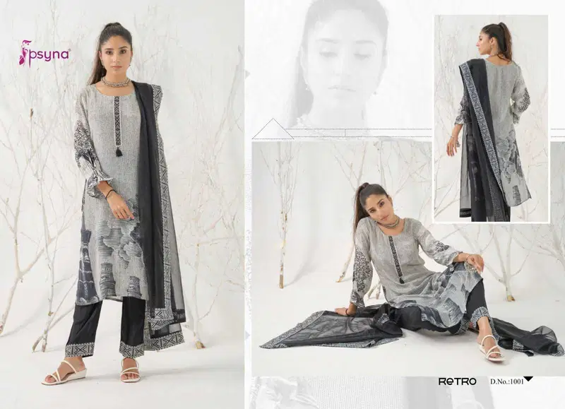 Retro By Psyna Crep Full Stitch Salwar Kameez Wholesale Price In Surat