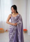 Kc 913 Fendy Satin Silk Cutdana Work Designer Saree Exporters In India
