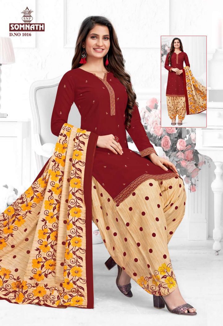 Somnath Sangini 1 Regular Wear Cotton Printed Readymade Dress Collection
