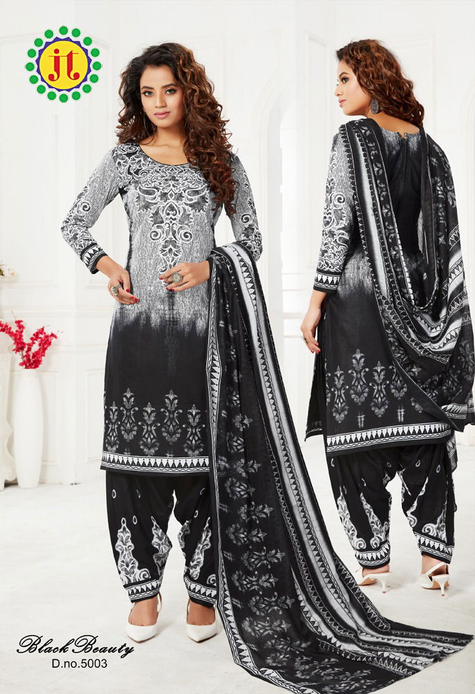 JT Black Beauty Vol 5 Latest Collection Of Pure Cotton Printed Daily Wear Dress Material  