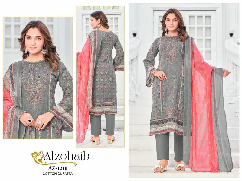 Ruaab Vol 1 By Alzohaib Chiffon Dupatta Pakistani Salwar Suits Bulk Orders In India