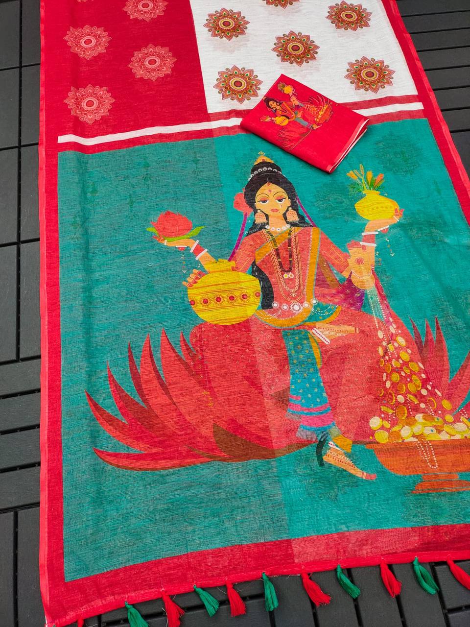 Mg 317 Special For Deepavali Linen Designer Saree Catalog
