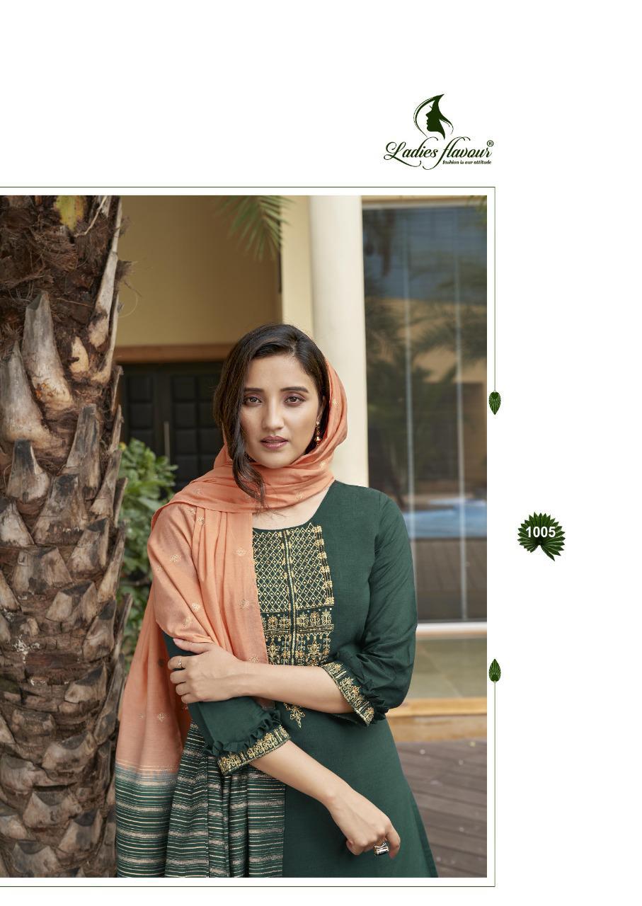 Ladies Flavour Ruhana 1 Festive Wear Maslin With Embroidery With Heavy Khatli Work Ready Made Collection
