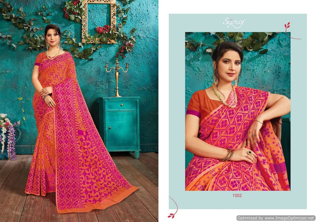 Saroj Monisha Latest Collection Of Regular Wear Cotton Saree 