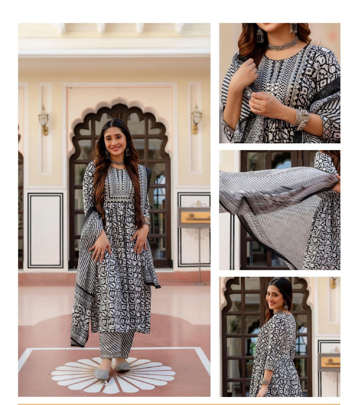 Av Latest Designer Anarkali Kurti With Bottom Dupatta Wholesale Online