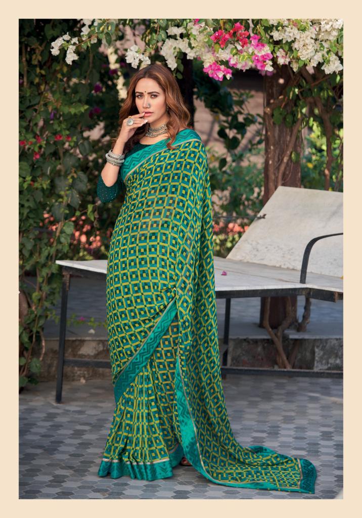 Kashvi Kaya New Casual Daily Wear Georgette Printed Saree Collection
