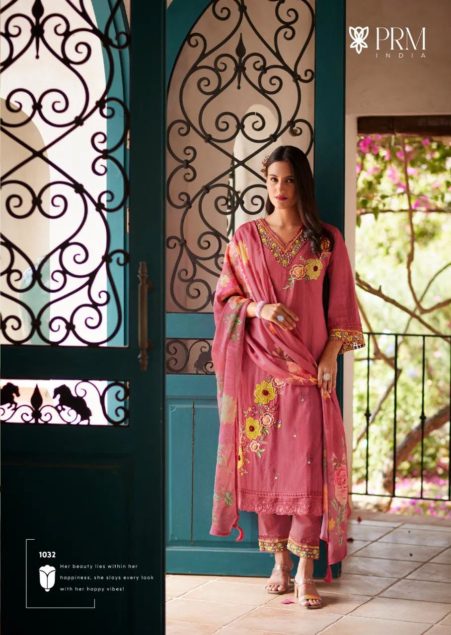 Viviana By Prm Pure Cotton Embroidery kurti With Bottom Dupatta Wholesale Online