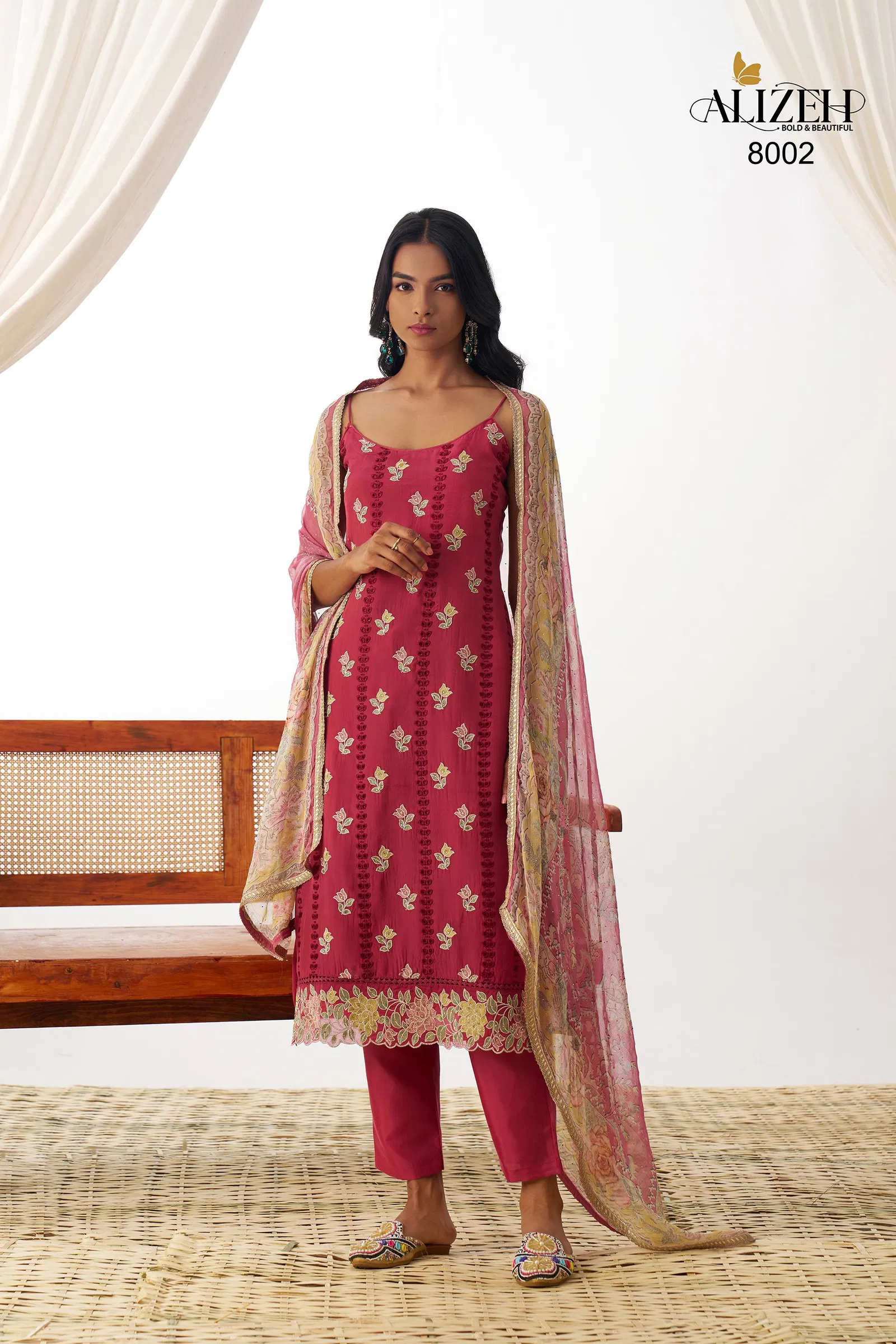 Swara By Alizeh Organza Designer Kurti With Bottom Dupatta Suppliers In India