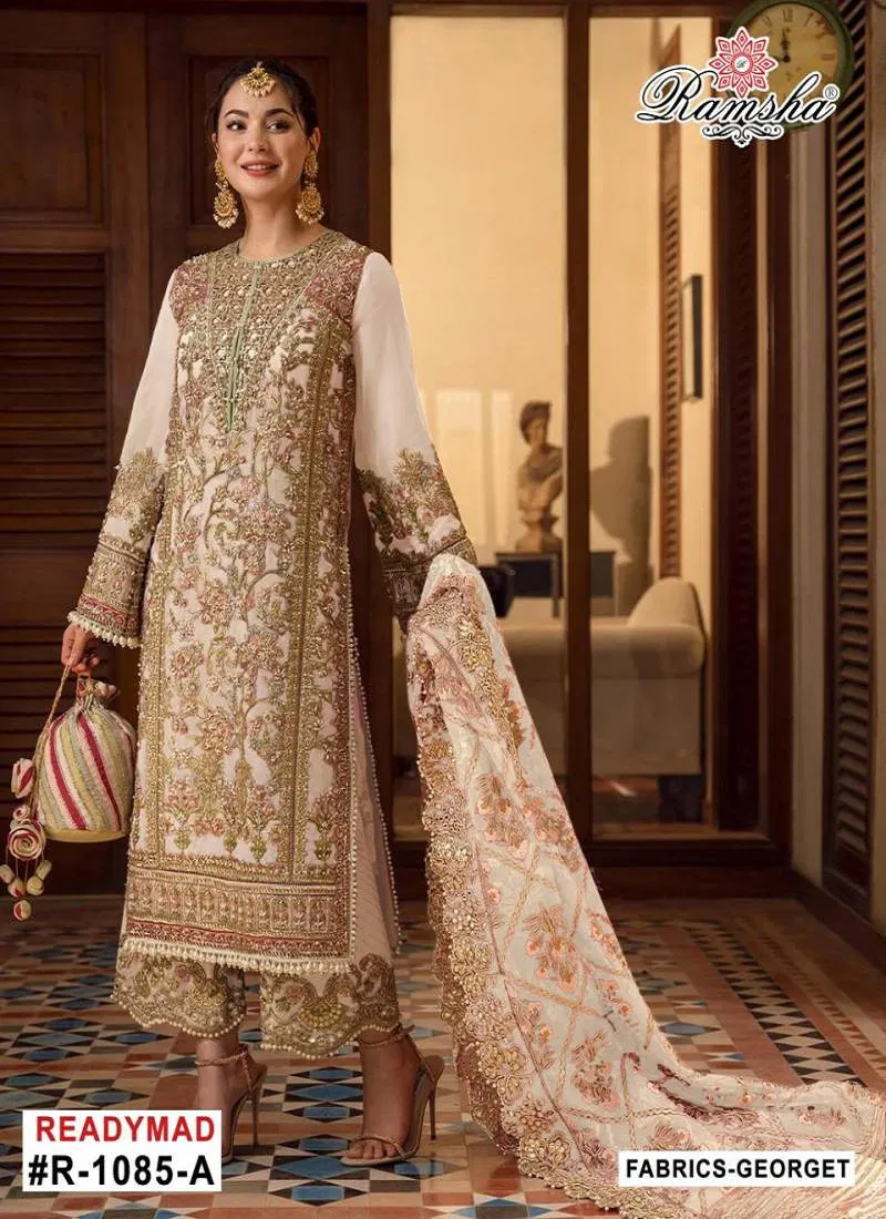 Ramsha R 1085 A To D Georgette Readymade Suits Wholesale Wholesale In India