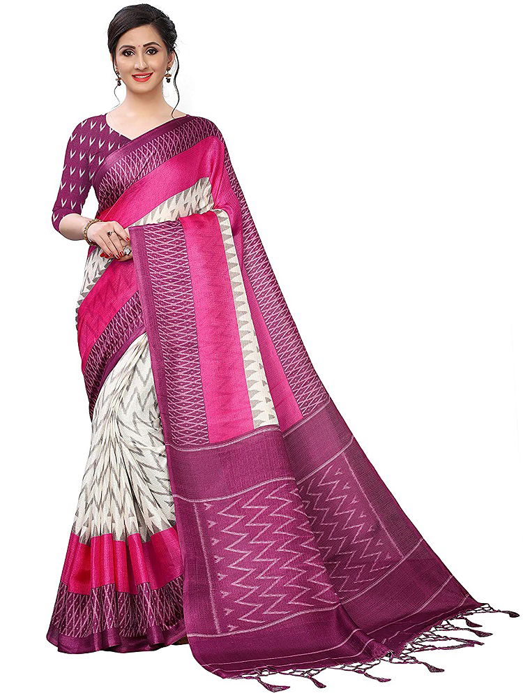Pf 314 Casual Wear Art Silk Printed Designer Saree Collection
