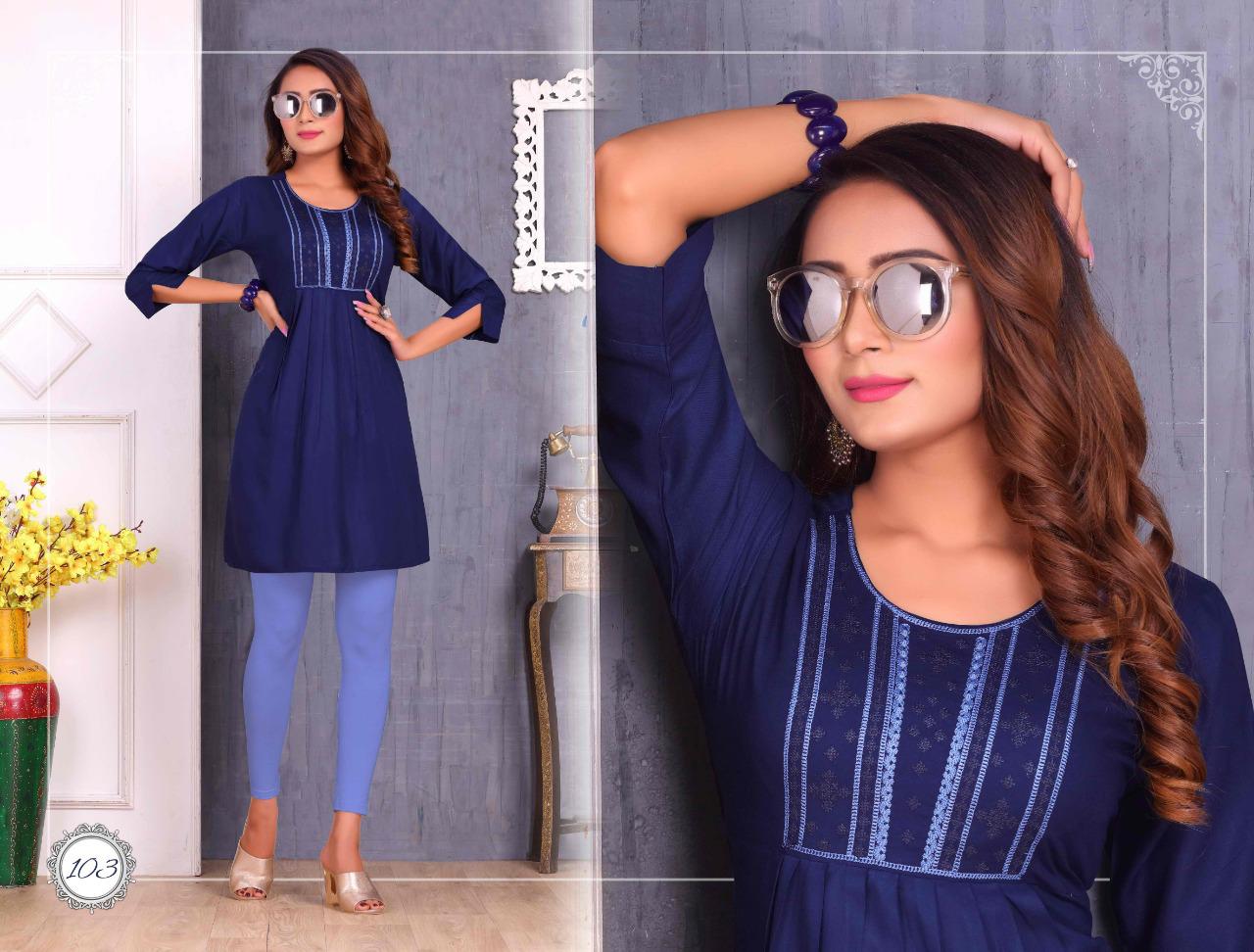 Fiza Vol 3 Latest Designer Party Wear Royal Heavy Rayon Kurtis Collection