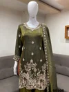 Olive Colour Luxuria Vol 1 By Beriston Sharara Suit BS106