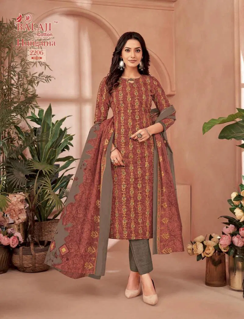 Hungama Vol 22 By Balaji Cotton Printed Dress Material Exporters In India
