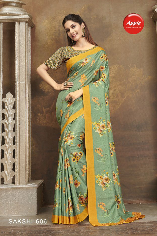 Apple Sakshi 6 Latest Fancy Regular wear Manipuri Silk Festive Wear Saree Collection
