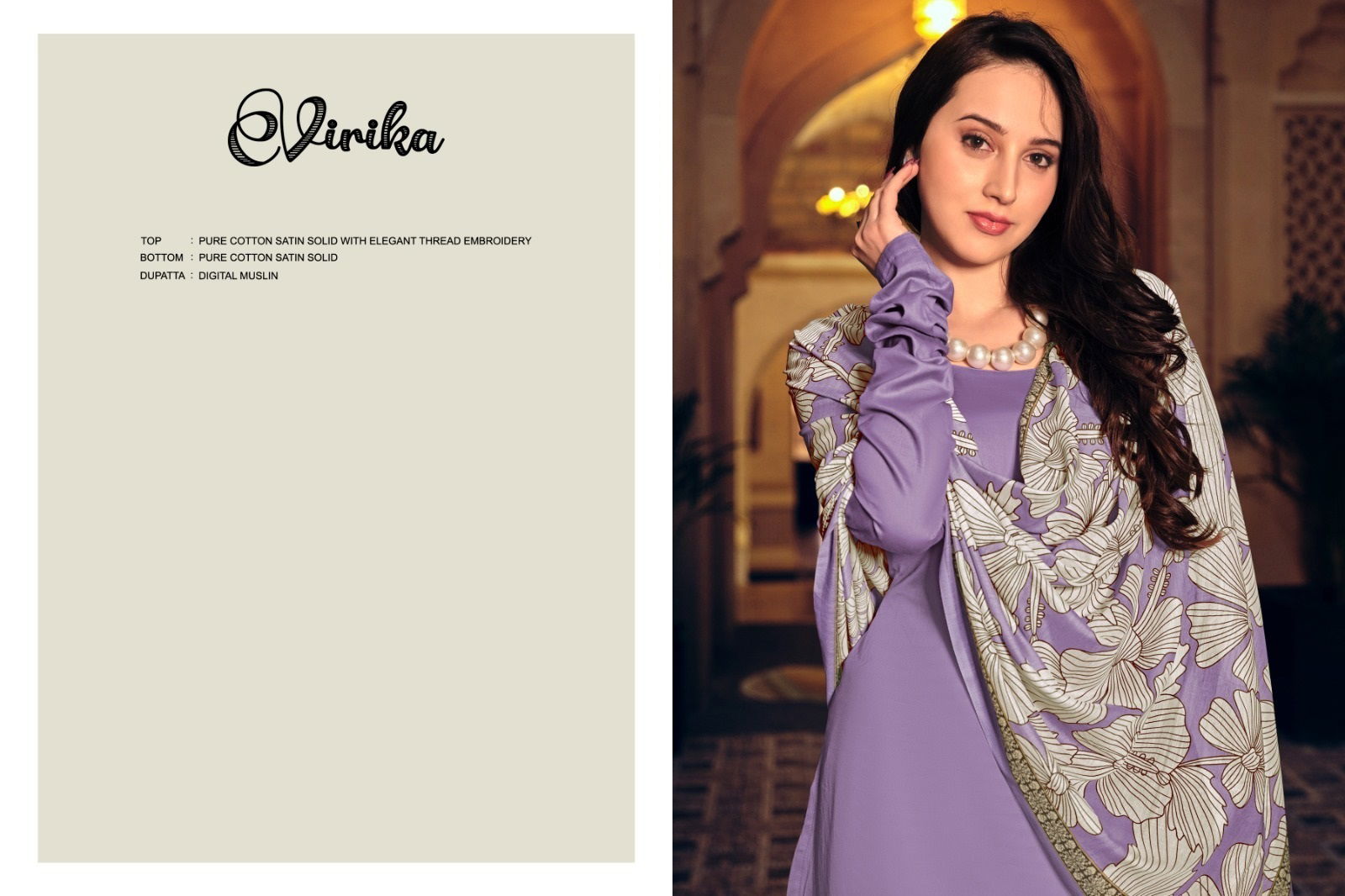 Verika By Fida Cotton Satin Embroidery Designer Salwar Kameez Wholesale Market In Surat With Price
