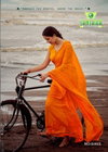 Anjana By Sanskar Bember Pattern Georgette Fancy Saree Wholesale In India