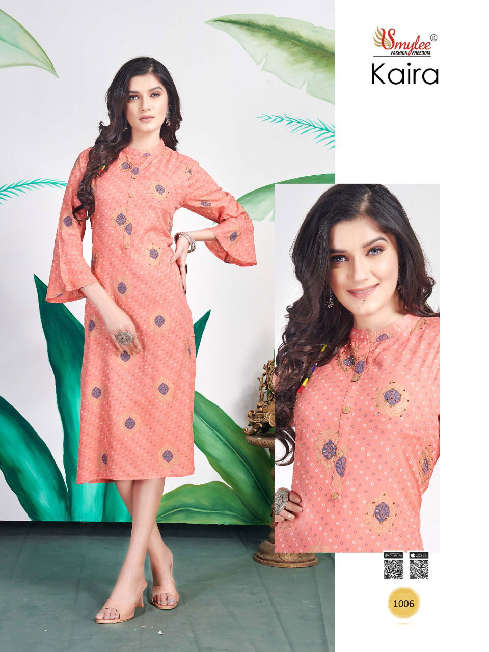 Smylee Kaira Latest Casual Wear Heavy print rayon Designer Kurtis Collection