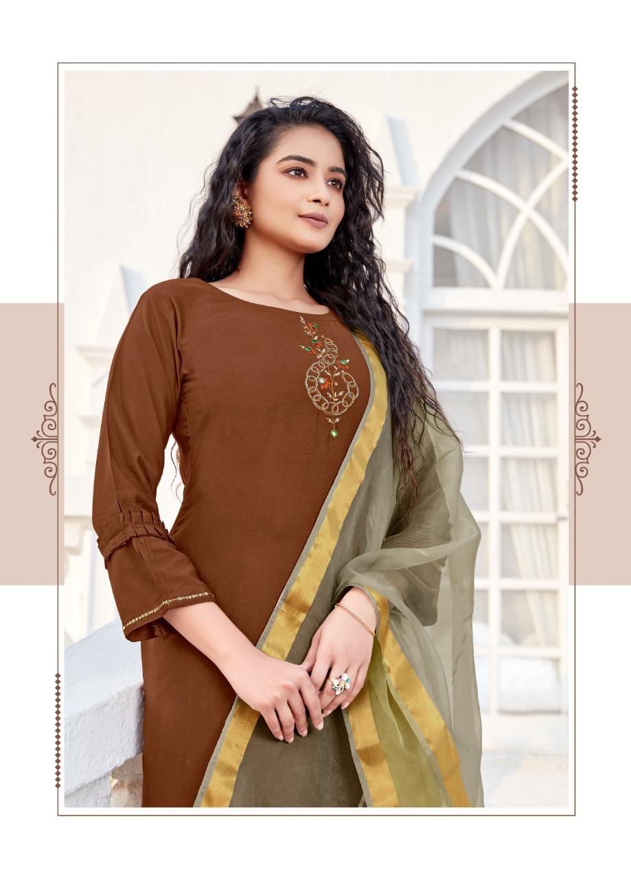 Ladies Flavour Offira Latest Fancy Casual Wear Heavy Nylon Viscose With Embroidery With Hand work Readymade Collection
