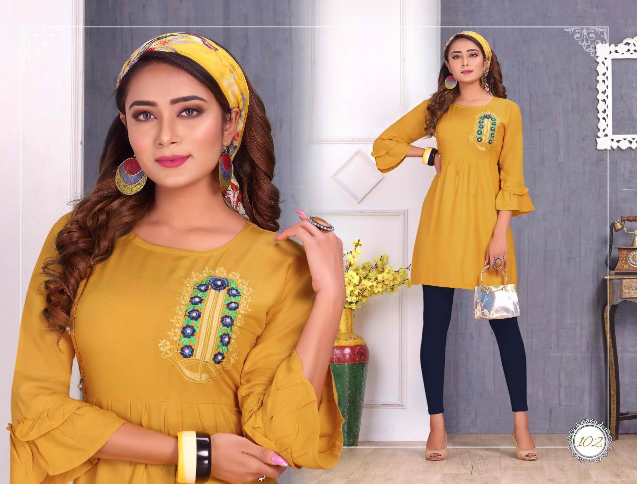 Fiza Vol 3 Latest Designer Party Wear Royal Heavy Rayon Kurtis Collection