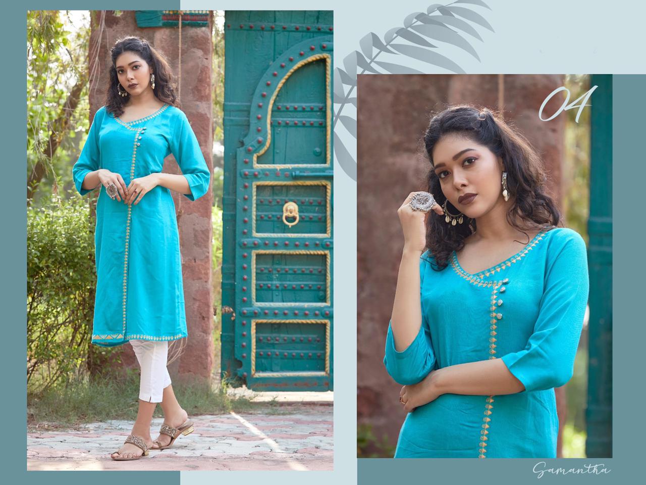Samantha 01 New Designer Ethnic Wear Cotton Latest Kurti Collection