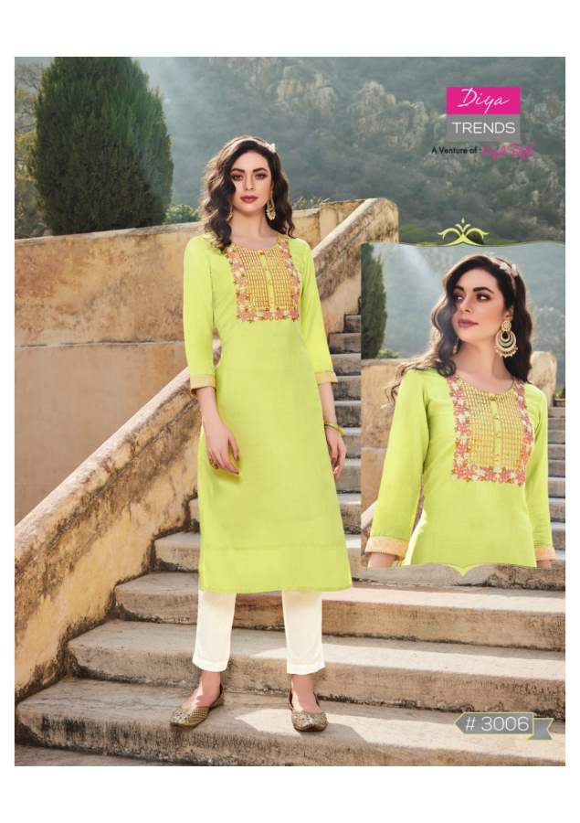 Casual Dairy 3 New Design Ethnic Wear Rayon Embroidery Kurti Collection
