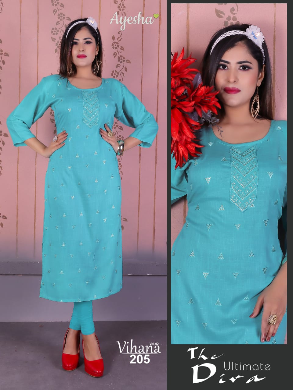 Ayesha Vihana 2 Latest Fancy Regular Casual Wear Rayon Designer Kurtis Collection
