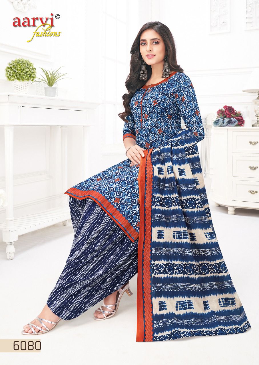 Aarvi Special Patiyala Vol 18 Printed Cotton Dress Material