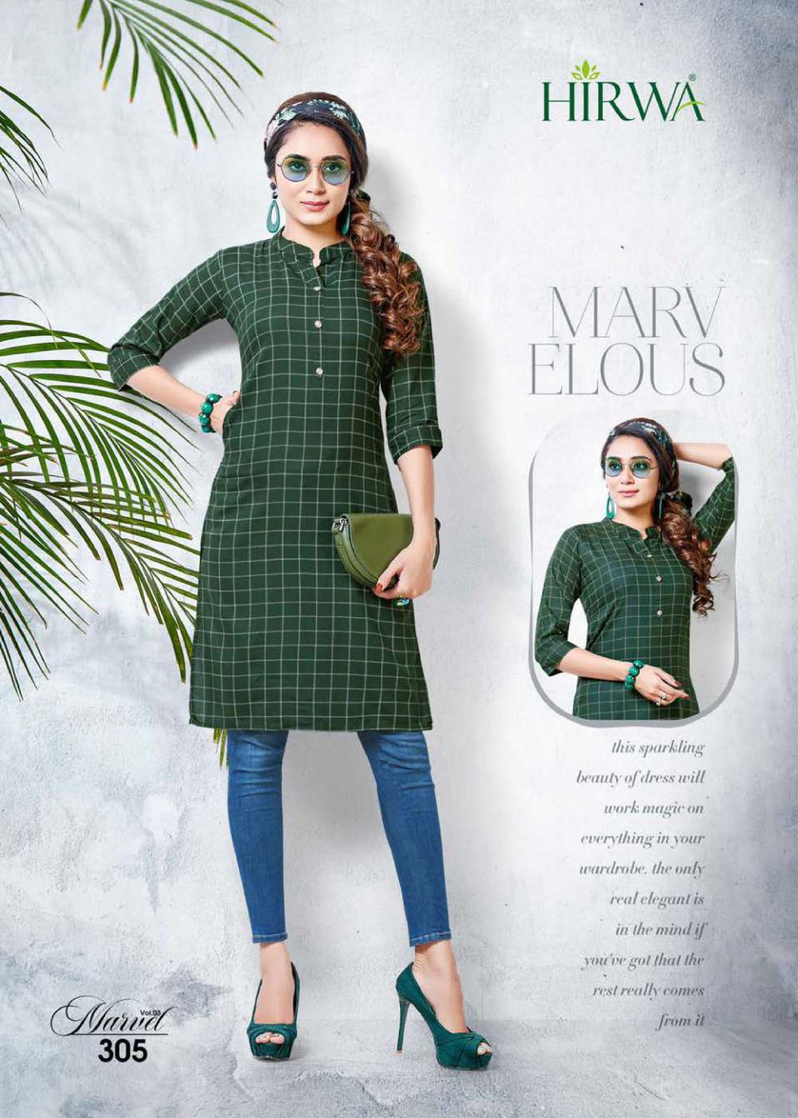 Hirwa Marvel 3 Ethnic Wear Rayon Printed Designer Kurti Collection
