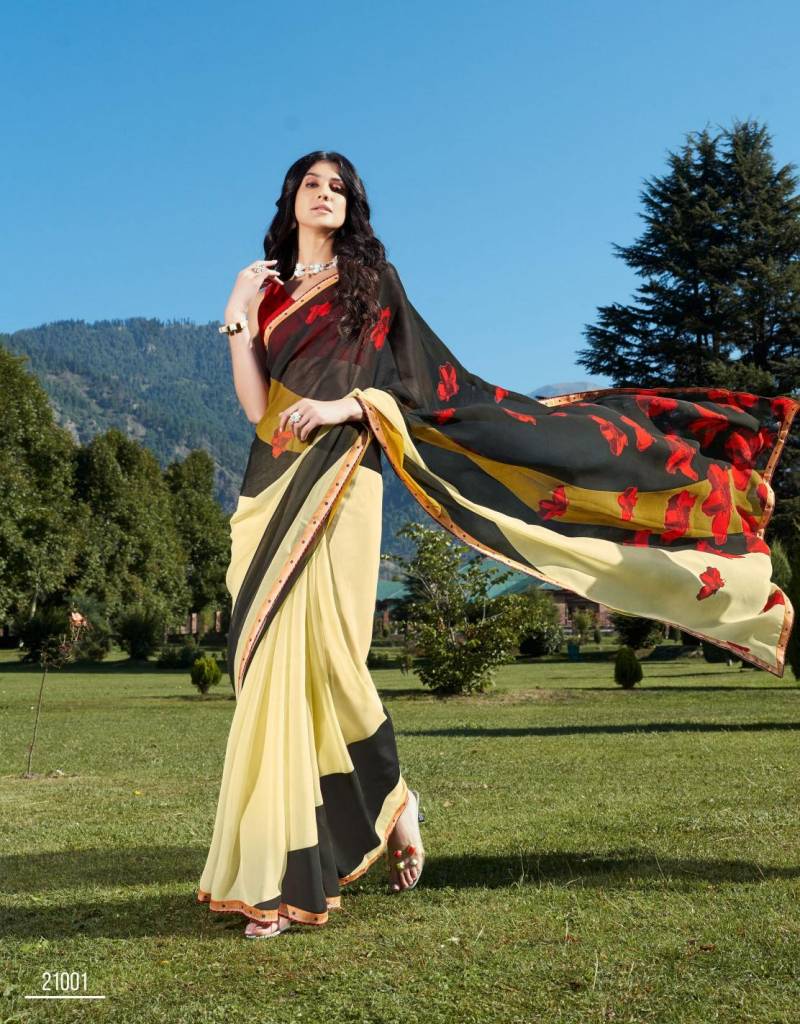 Sanskar Shama Weightless Digital Printed Border Daily Wear Saree Online Wholesale
