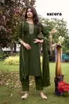 At Savera Blooming Vichitra Fancy Kurti With Bottom Dupatta Set Wholesalers In Delhi