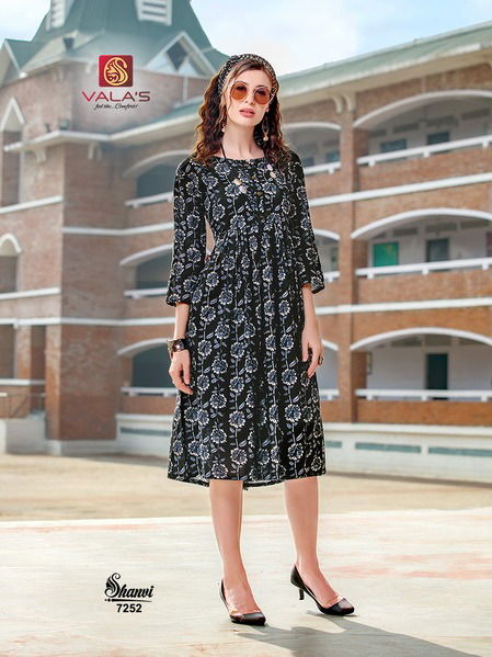 Valas Shanvi Latest Designer Fancy Ethnic Wear Pure Cotton Anarkali Kurtis Collection

