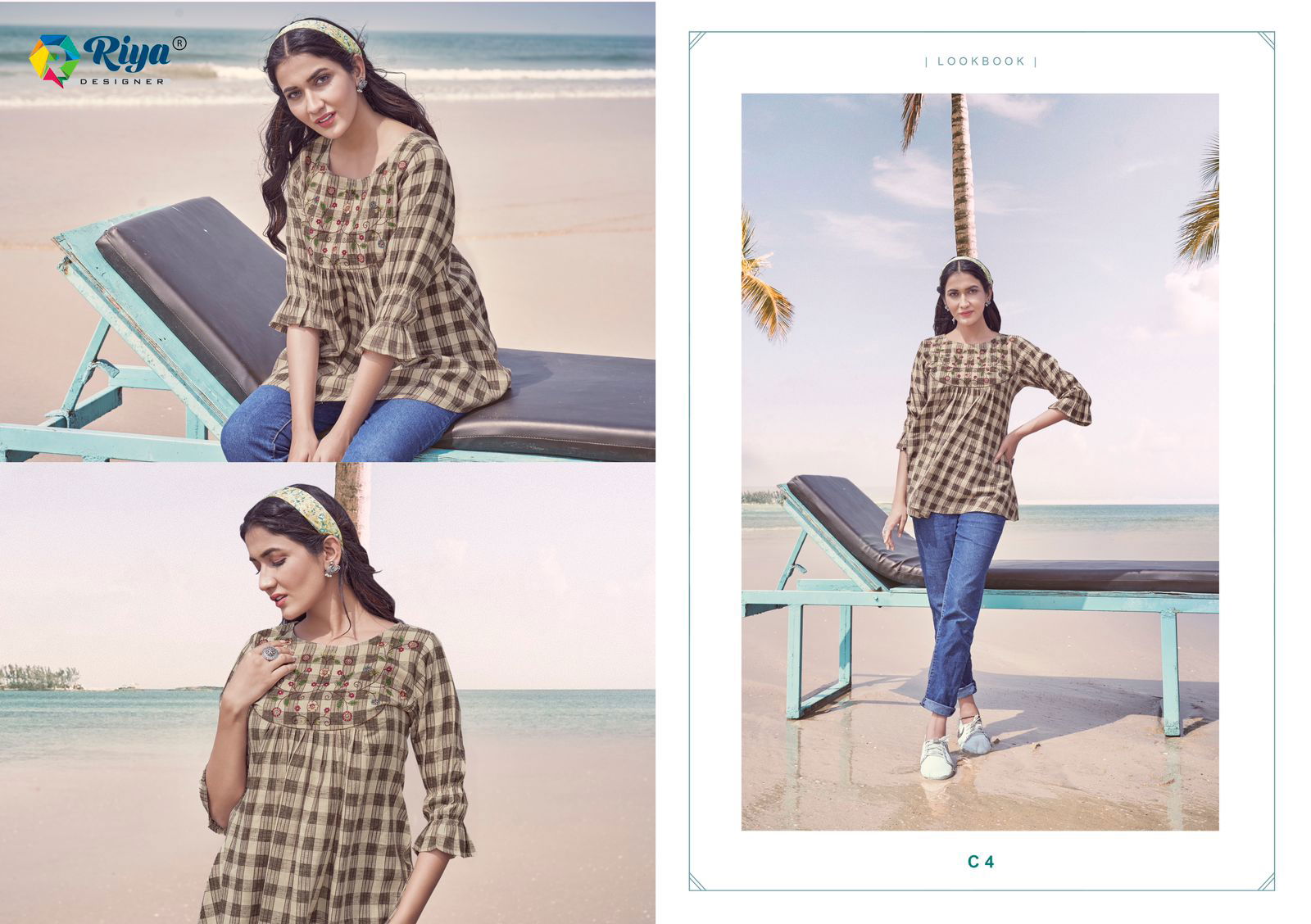 Riya Coaster Western Ethnic Wear Weaving Fancy Top Collection