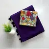 Tew Soft Mulmul Silk With Handmade Latkan Saree  