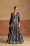 Nagma Gold By Gulkayra Chinon Embroidery Gown With Dupatta Suppliers In India