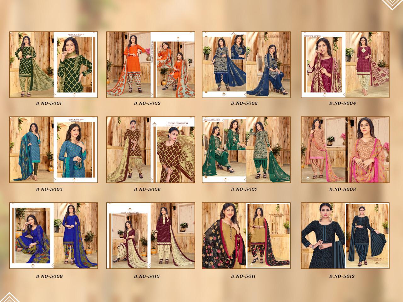 Pankhudi 5 Latest Regular Wear Printed American Crepe Dress Material With Chiffon Dupatta Collection
