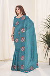 3141 Beautiful Gold Crush Malti Colour Silk Embroidery Saree Wholesale Shop In Surat