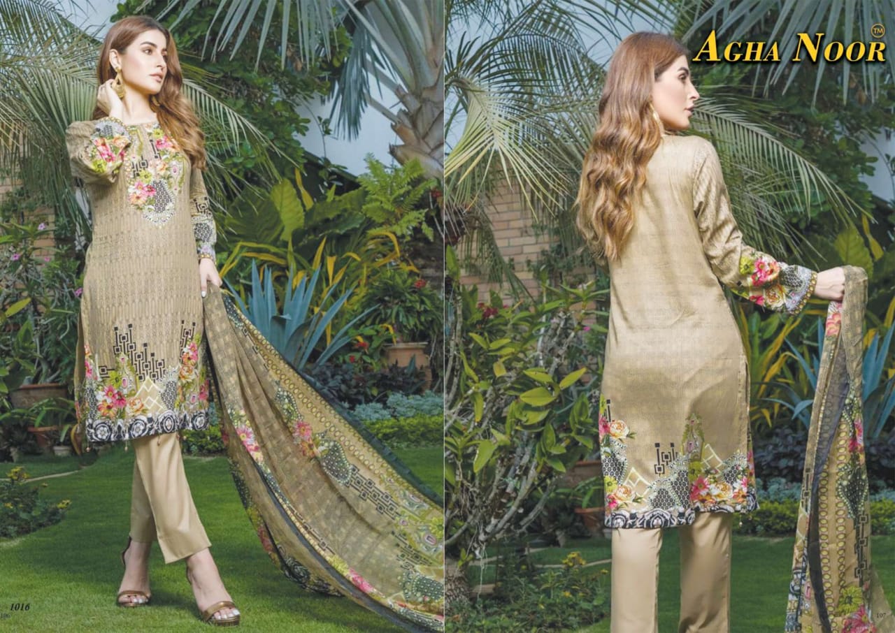 Agha Noor 2 Latest Fancy Designer Casual Wear Karachi Dress Materials Collection
