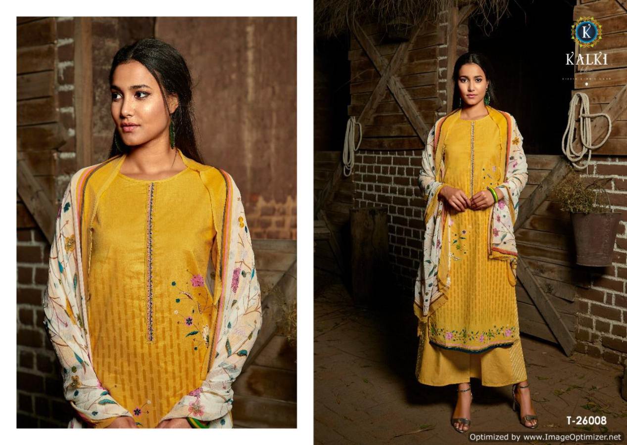 Kalki Ready Made Collection Of Kurti Plazzo Pattern Suit Gota Patti Work With Nazneen Dupatta 