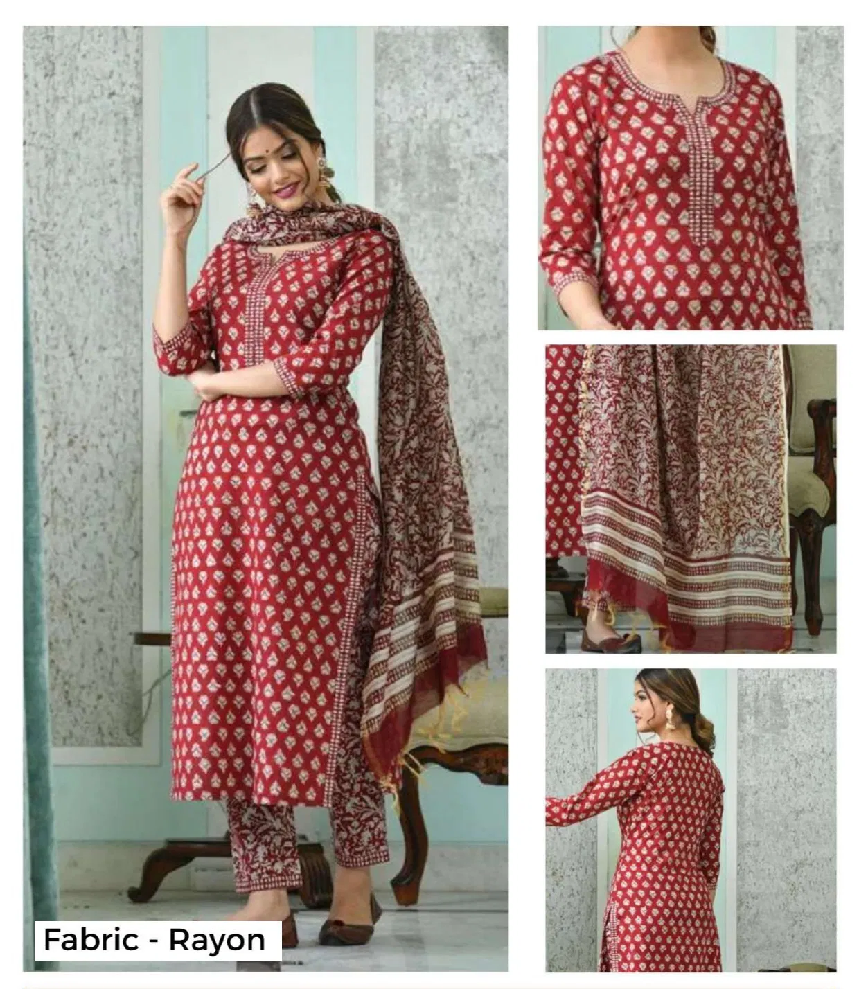 Av Daily Wear Straight Cut Kurti With Bottom Dupatta Suppliers In India