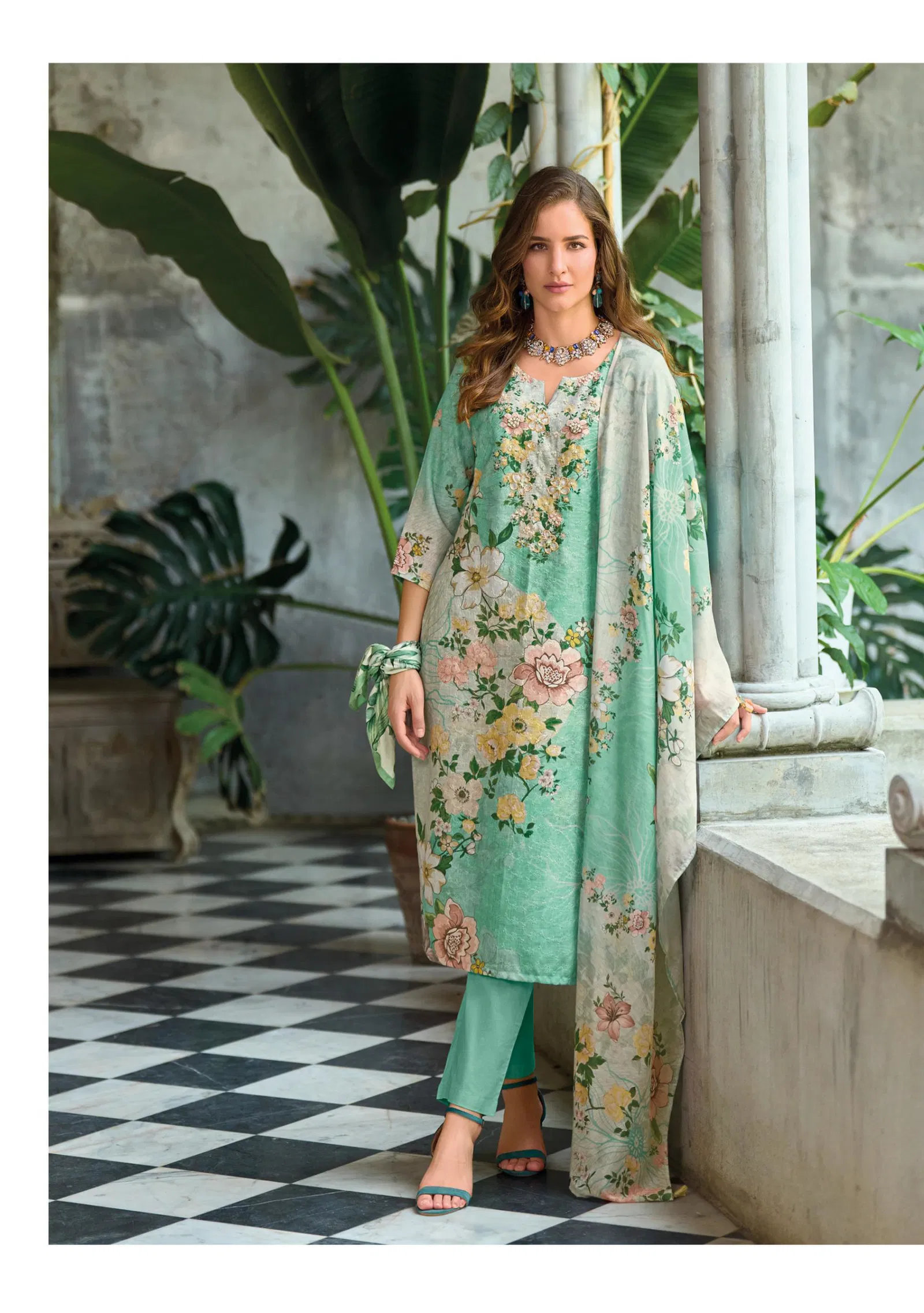 Summer Pastels Vol 2 By Lady Leela Linen Kurti With Bottom Dupatta Orders In India