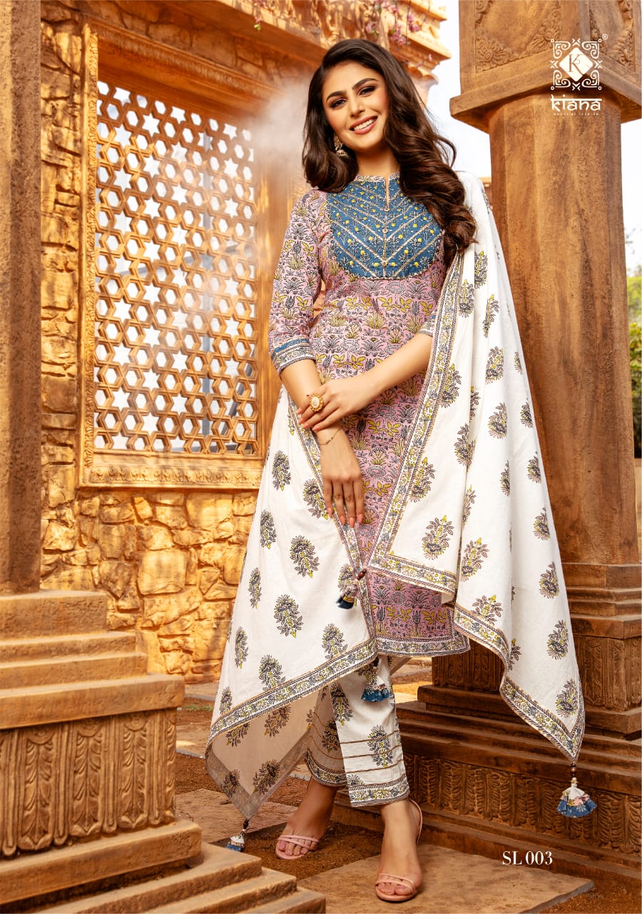 Kiana Summer Love Latest Festive Wear Pure Cotton Printed Ready Made Collection
