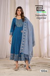 Senorita Reprise By Blue Hills Rayon Gown With Dupatta Wholesale Shop In Surat